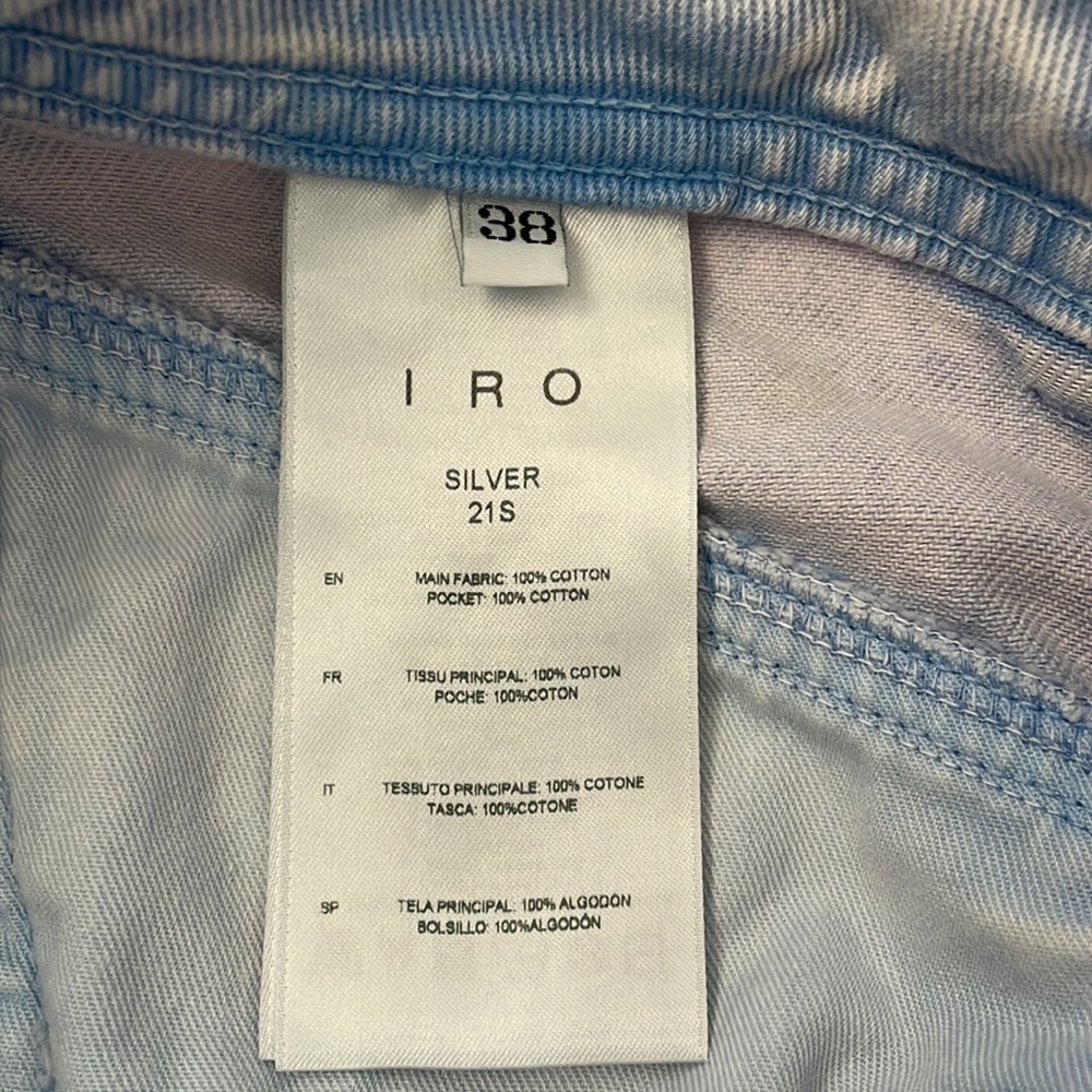 Iro Paris Jaliska Denim Mini Skirt Blue Size FR38 /US 6 - Picture 11 of 14